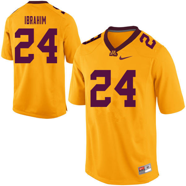 Men #24 Mohamed Ibrahim Minnesota Golden Gophers College Football Jerseys Sale-Yellow